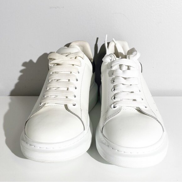 Alexander McQueen Men's Oversized Sneaker in White/Black - Picture 2 of 9